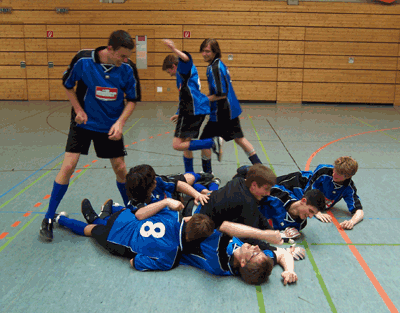 Siegesfreude nach dem letzten Spiel