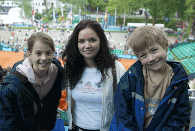 Pia Traschler, Jenny Lembke und Uli Traschler beim ARAG World Team Cup